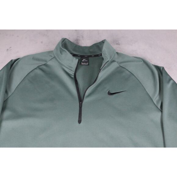 Nike Dri-FIT Pullover Mens 4XL Green Half Zip Lightweight Athletic Sweatshirt - Picture 2 of 8
